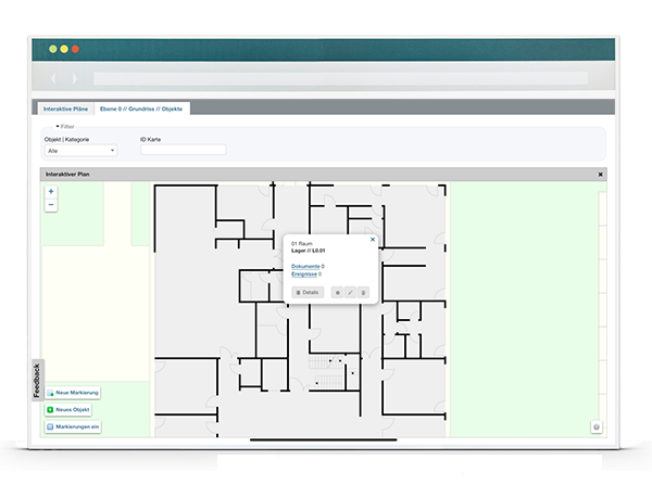 Interaktive Objektdatenbank